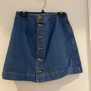 American apparel denim skirt